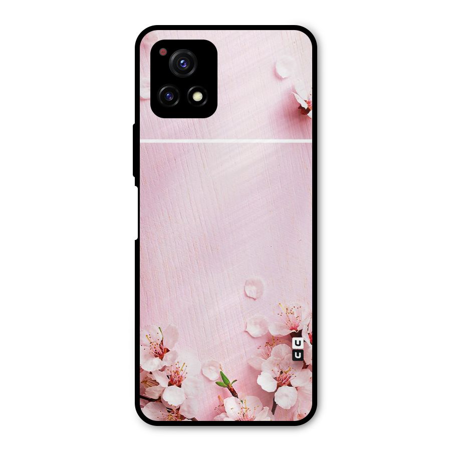 Blossom Frame Pink Metal Back Case for Vivo Y72 5G