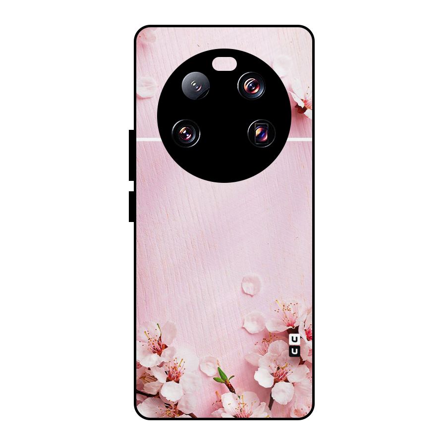Blossom Frame Pink Metal Back Case for Xiaomi 13 Ultra