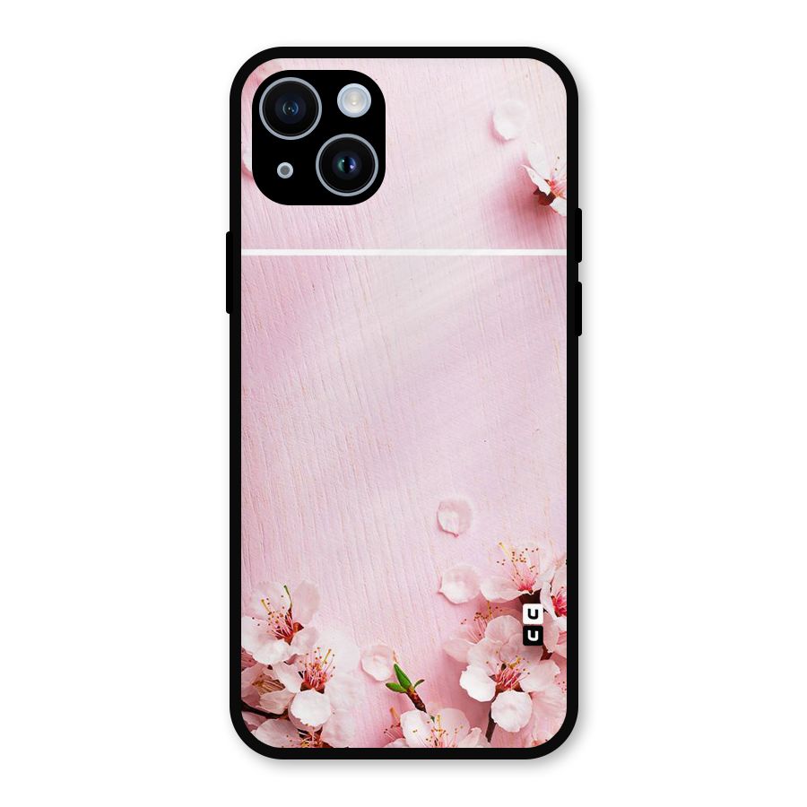 Blossom Frame Pink Metal Back Case for iPhone 14