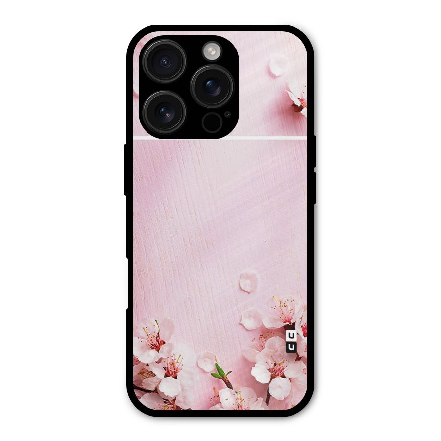 Blossom Frame Pink Metal Back Case for iPhone 16 Pro