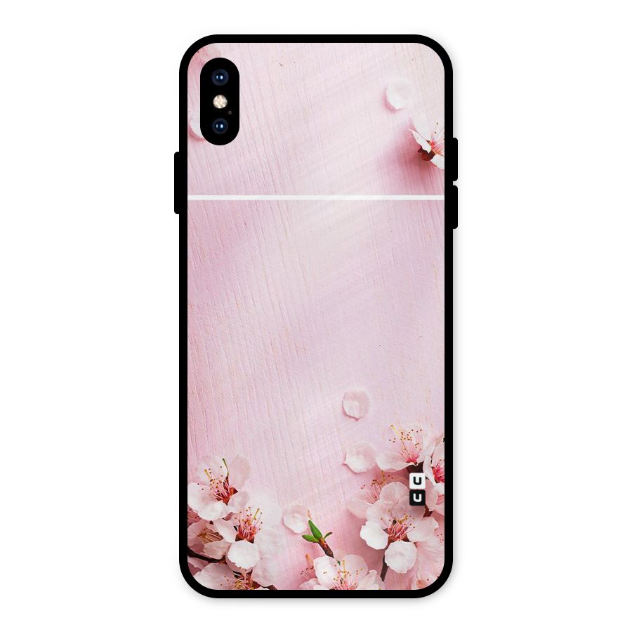 Blossom Frame Pink Metal Back Case for iPhone XS Max