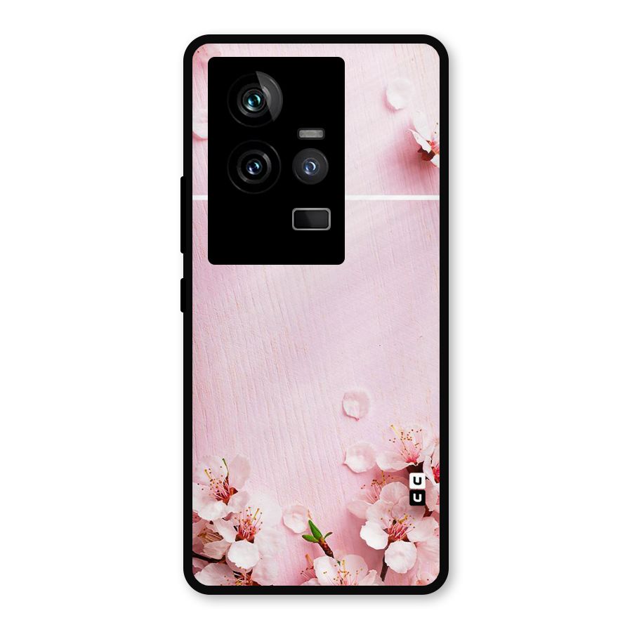 Blossom Frame Pink Metal Back Case for iQOO 11 5G
