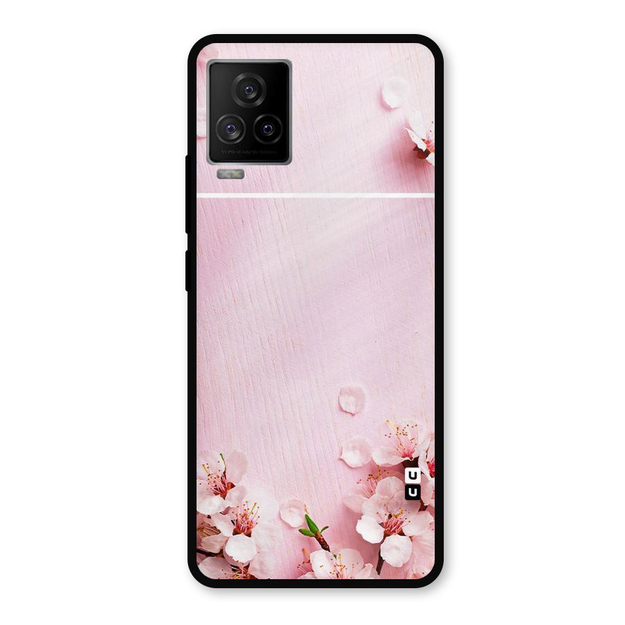 Blossom Frame Pink Metal Back Case for iQOO 7 Legend 5G