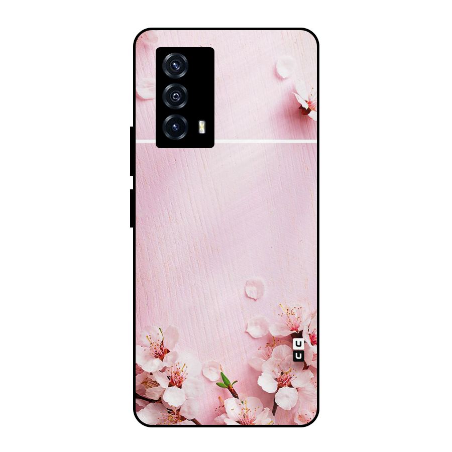 Blossom Frame Pink Metal Back Case for iQOO Z5