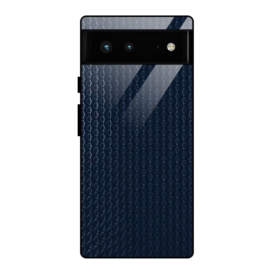 Blue Pattern Glass Back Case for Google Pixel 6