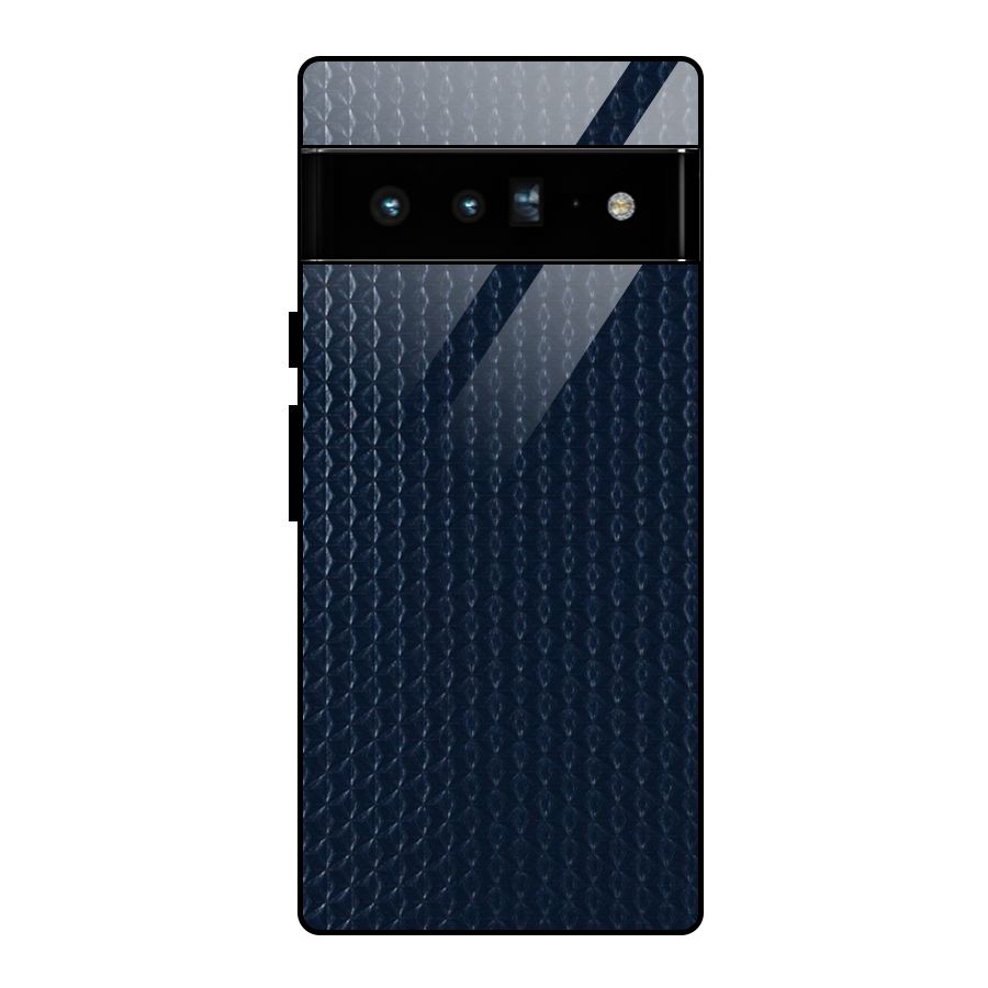 Blue Pattern Glass Back Case for Google Pixel 6 Pro