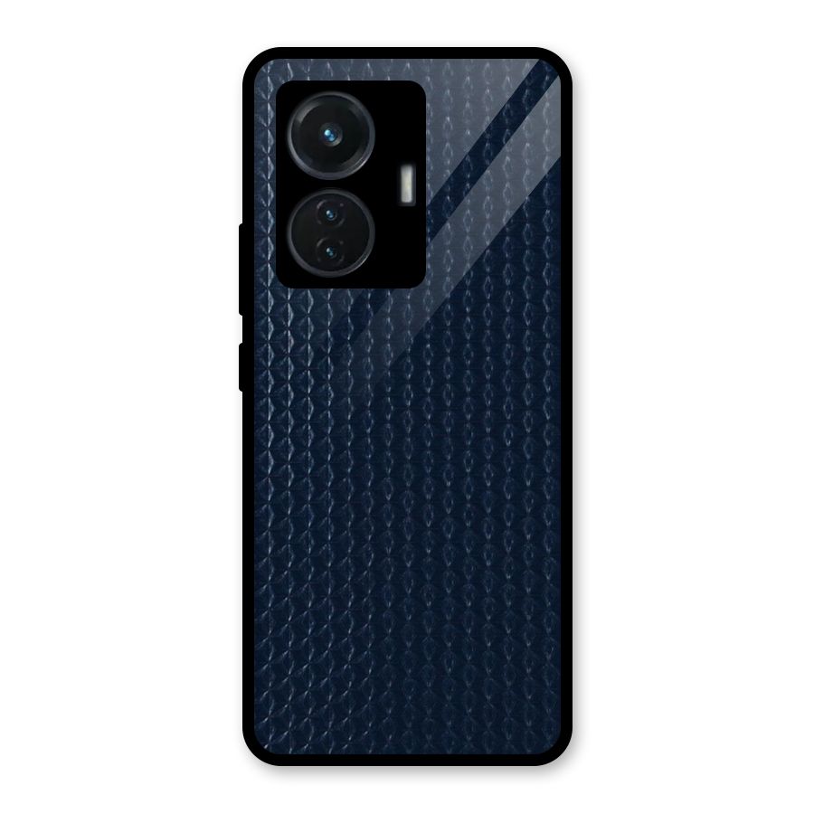 Blue Pattern Glass Back Case for Vivo T1 44W