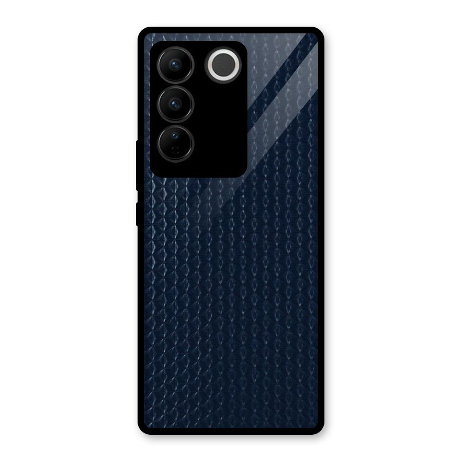 Blue Pattern Glass Back Case for Vivo V27