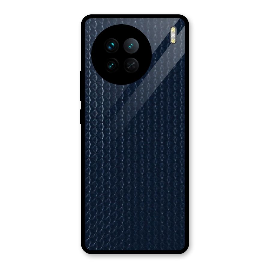 Blue Pattern Glass Back Case for Vivo X90
