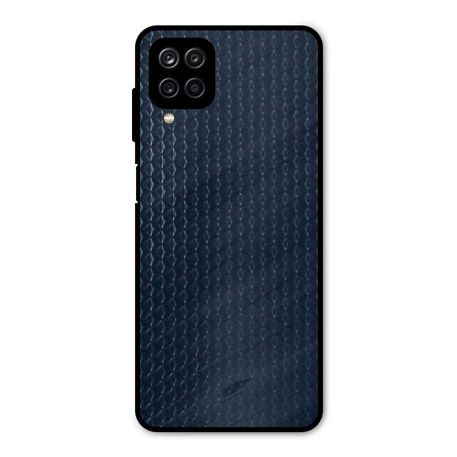 Blue Pattern Metal Back Case for Galaxy A12