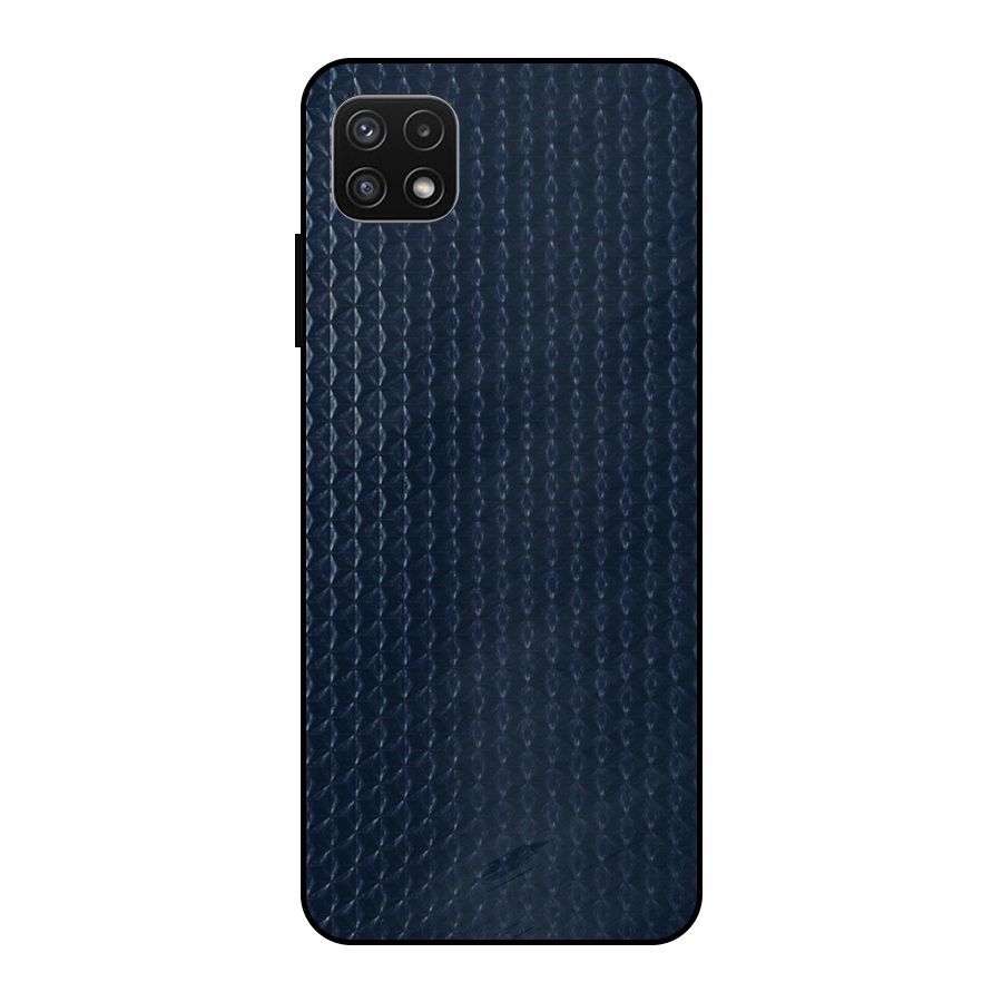 Blue Pattern Metal Back Case for Galaxy A22 5G