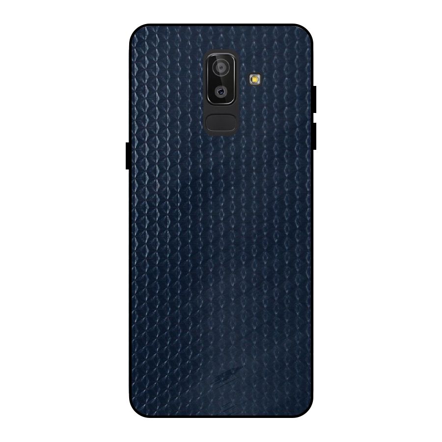 Blue Pattern Metal Back Case for Galaxy J8