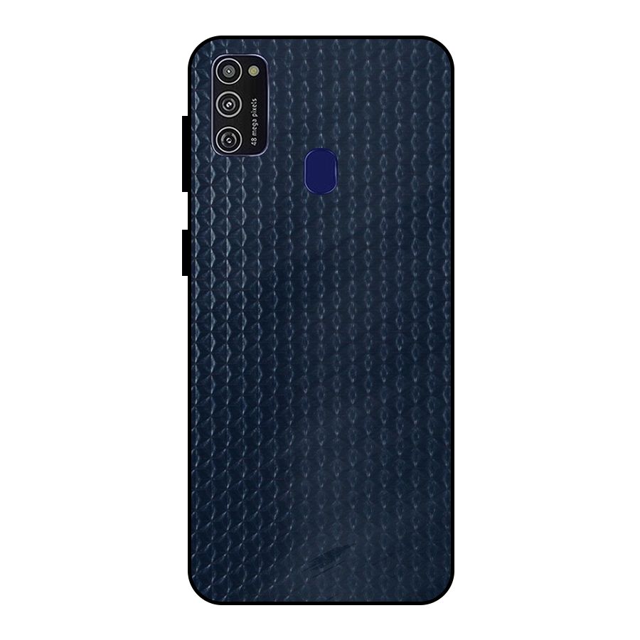 Blue Pattern Metal Back Case for Galaxy M21