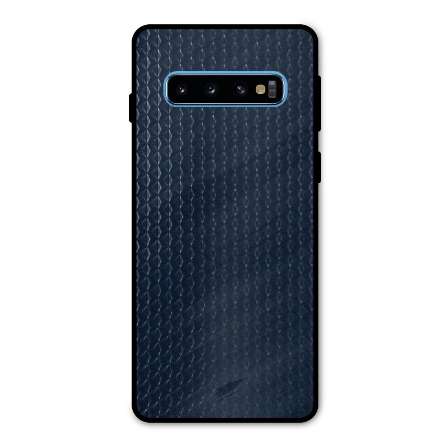 Blue Pattern Metal Back Case for Galaxy S10