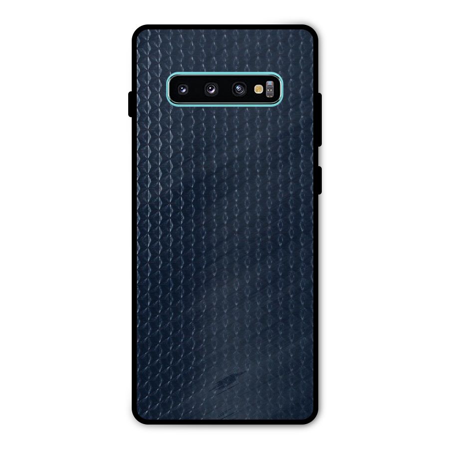 Blue Pattern Metal Back Case for Galaxy S10 Plus