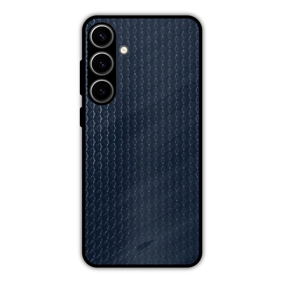 Blue Pattern Metal Back Case for Galaxy S24 Plus