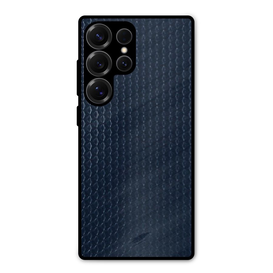 Blue Pattern Metal Back Case for Galaxy S25 Ultra