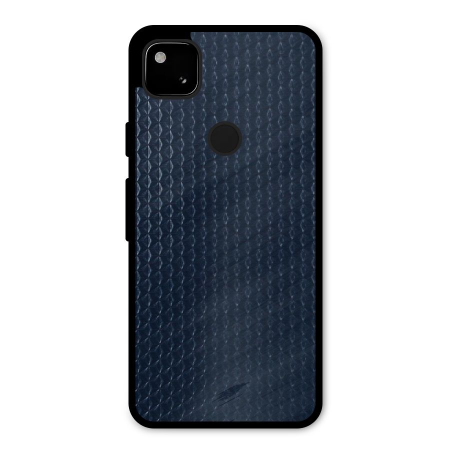 Blue Pattern Metal Back Case for Google Pixel 4a