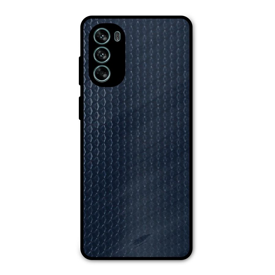 Blue Pattern Metal Back Case for Moto G62