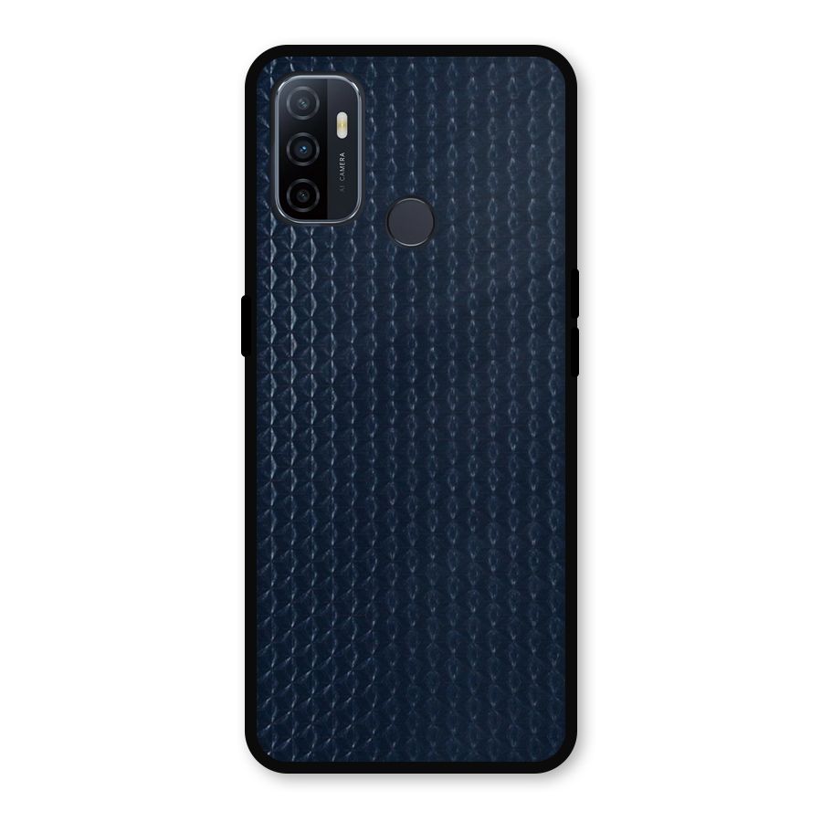 Blue Pattern Metal Back Case for Oppo A53