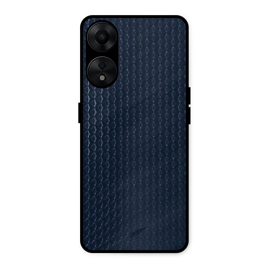 Blue Pattern Metal Back Case for Oppo A78 5G