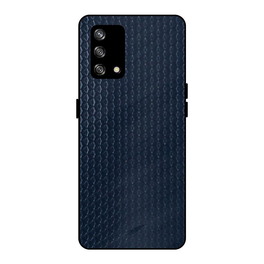 Blue Pattern Metal Back Case for Oppo F19