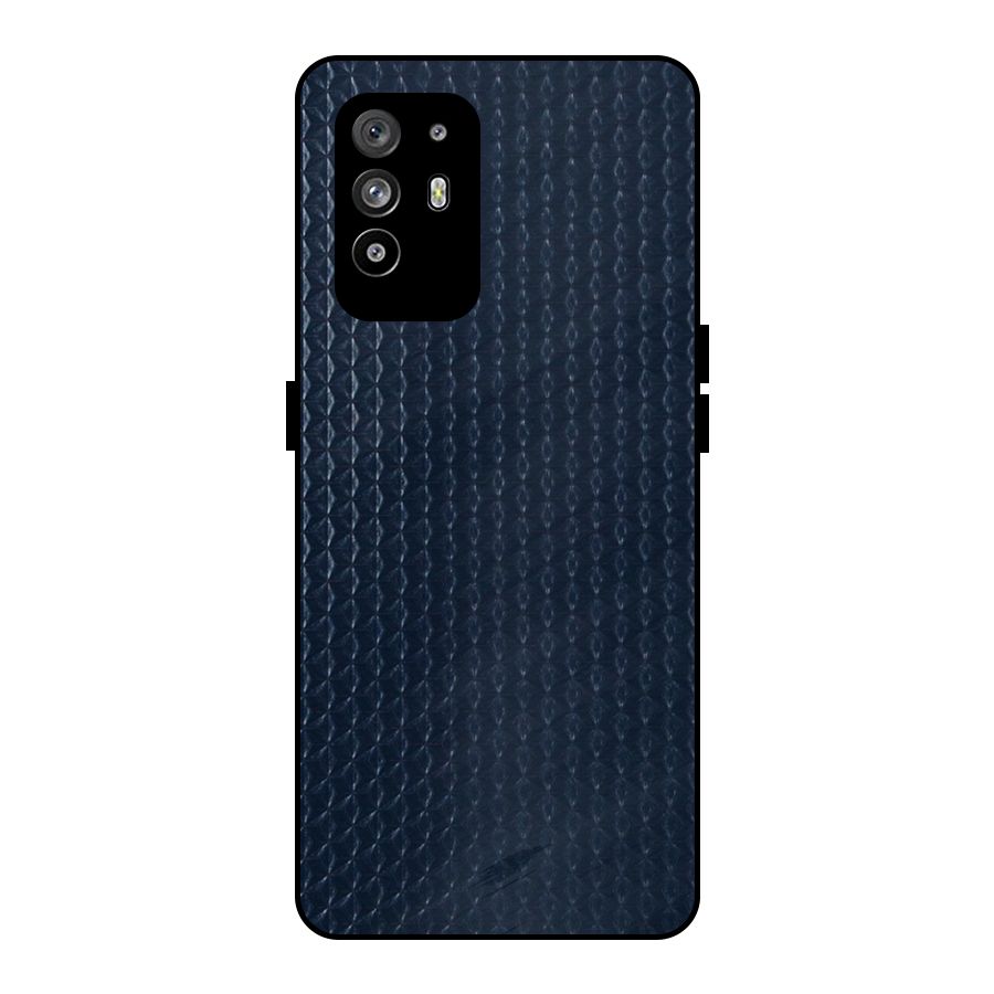Blue Pattern Metal Back Case for Oppo F19 Pro Plus 5G