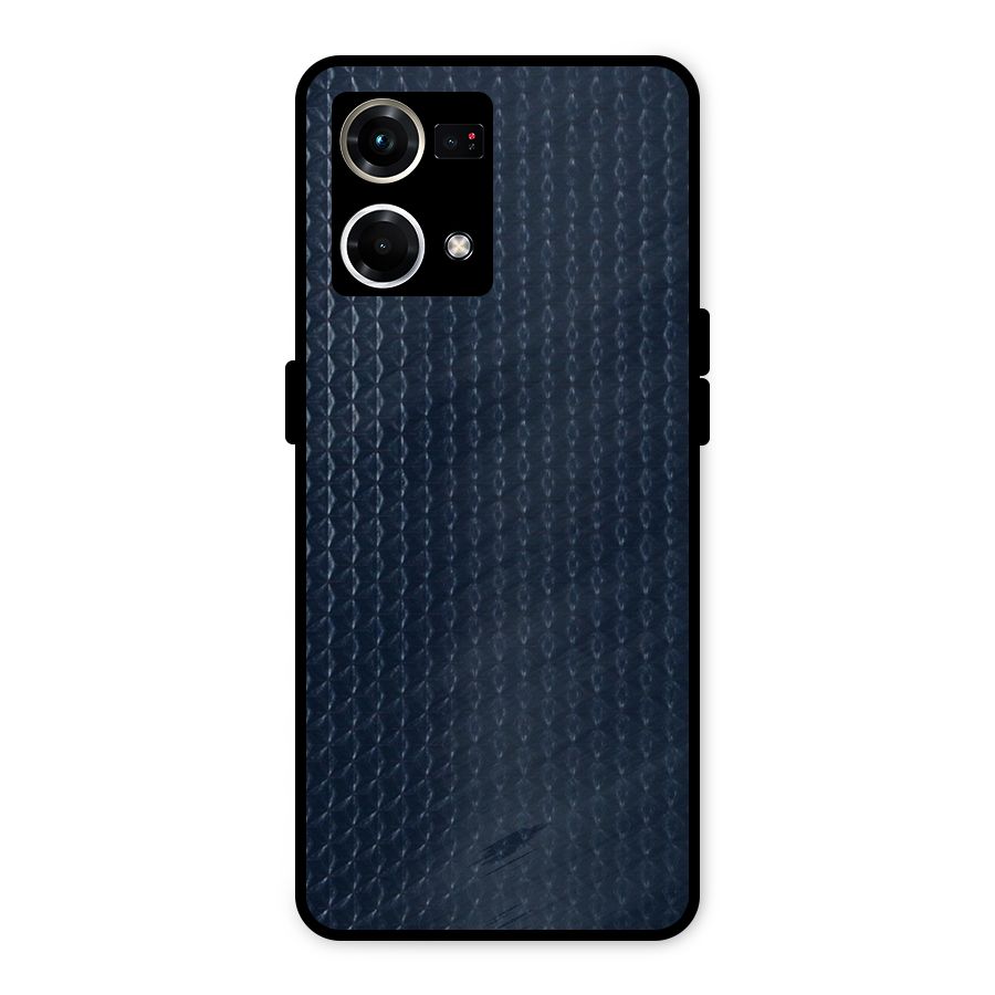 Blue Pattern Metal Back Case for Oppo F21 Pro 4G
