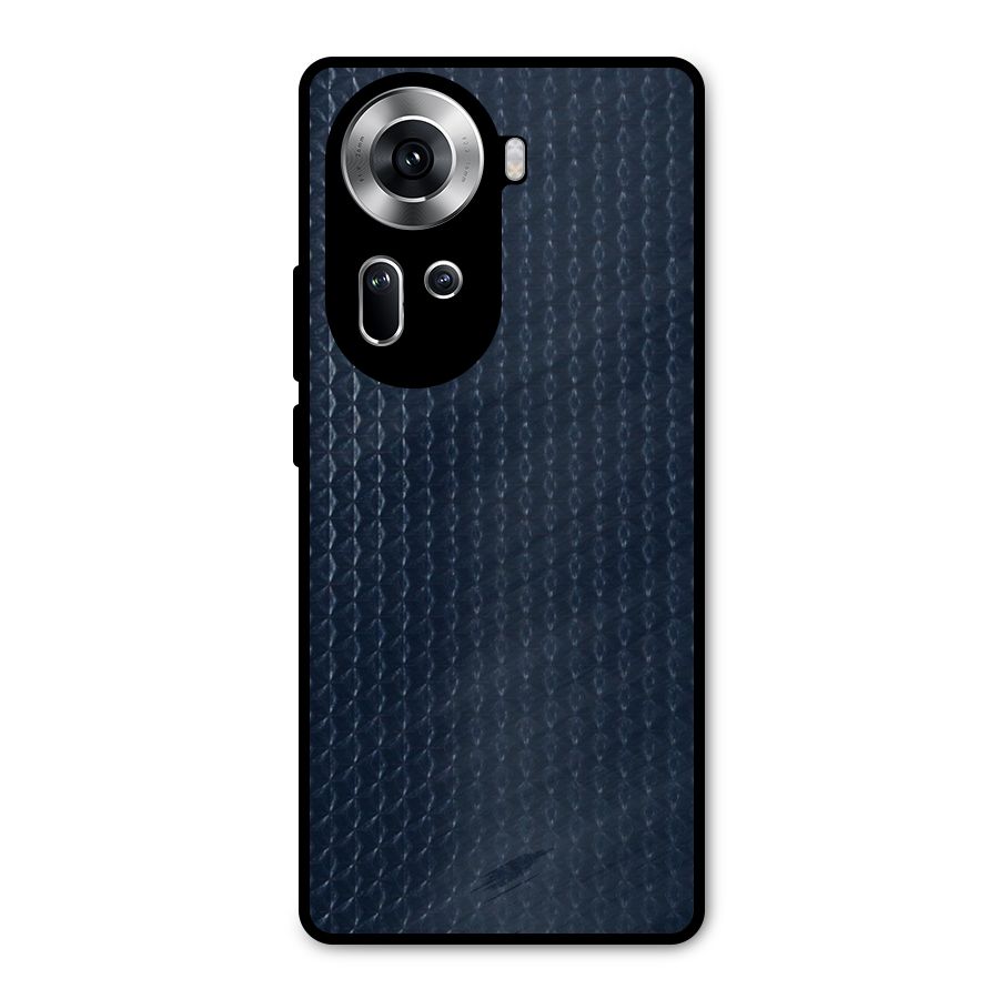 Blue Pattern Metal Back Case for Oppo Reno11 5G