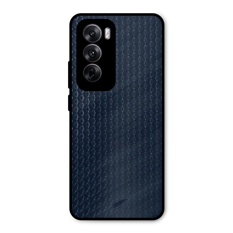 Blue Pattern Metal Back Case for Oppo Reno12