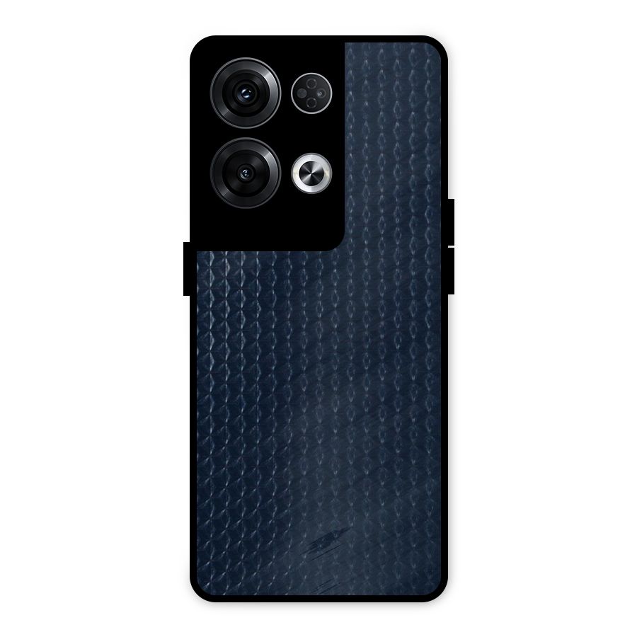 Blue Pattern Metal Back Case for Oppo Reno8 Pro 5G
