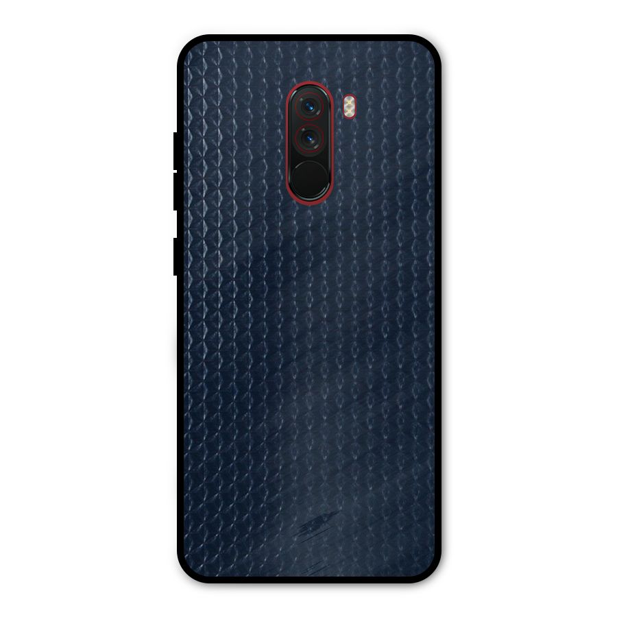Blue Pattern Metal Back Case for Poco F1
