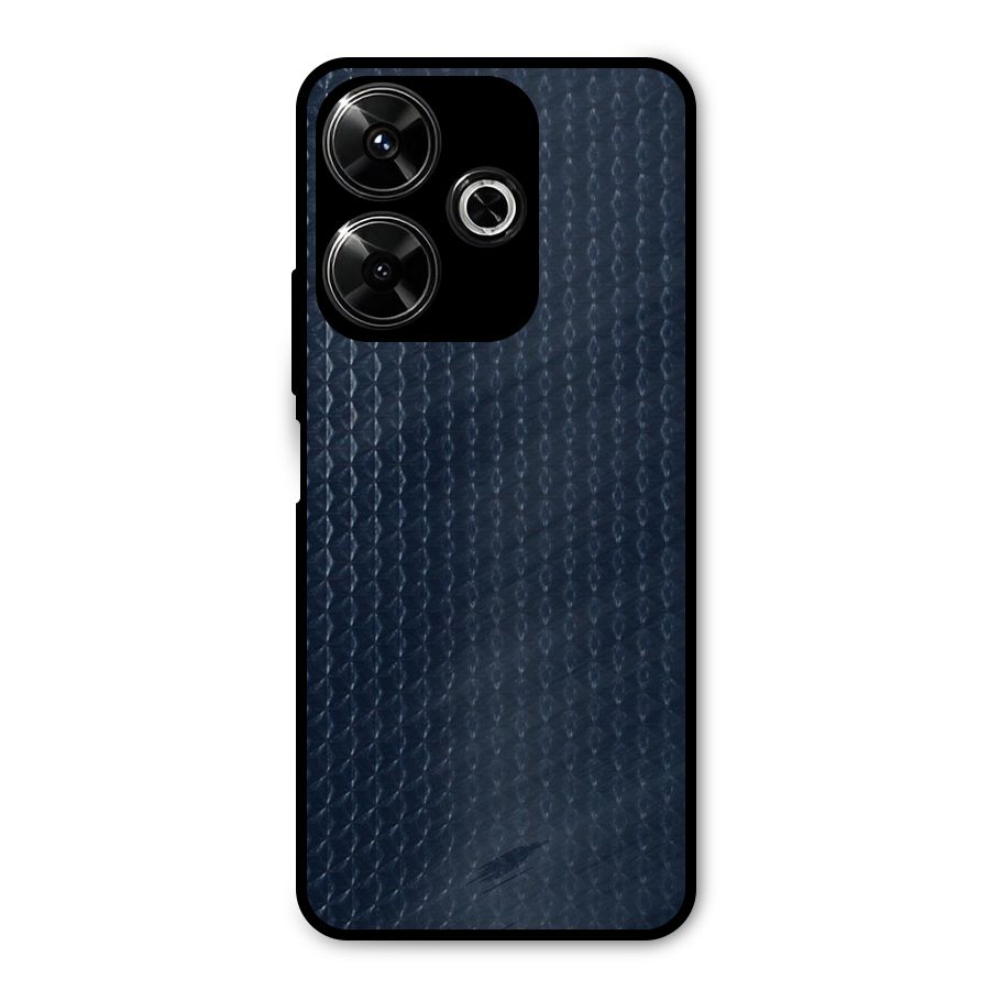 Blue Pattern Metal Back Case for Poco M6 Plus