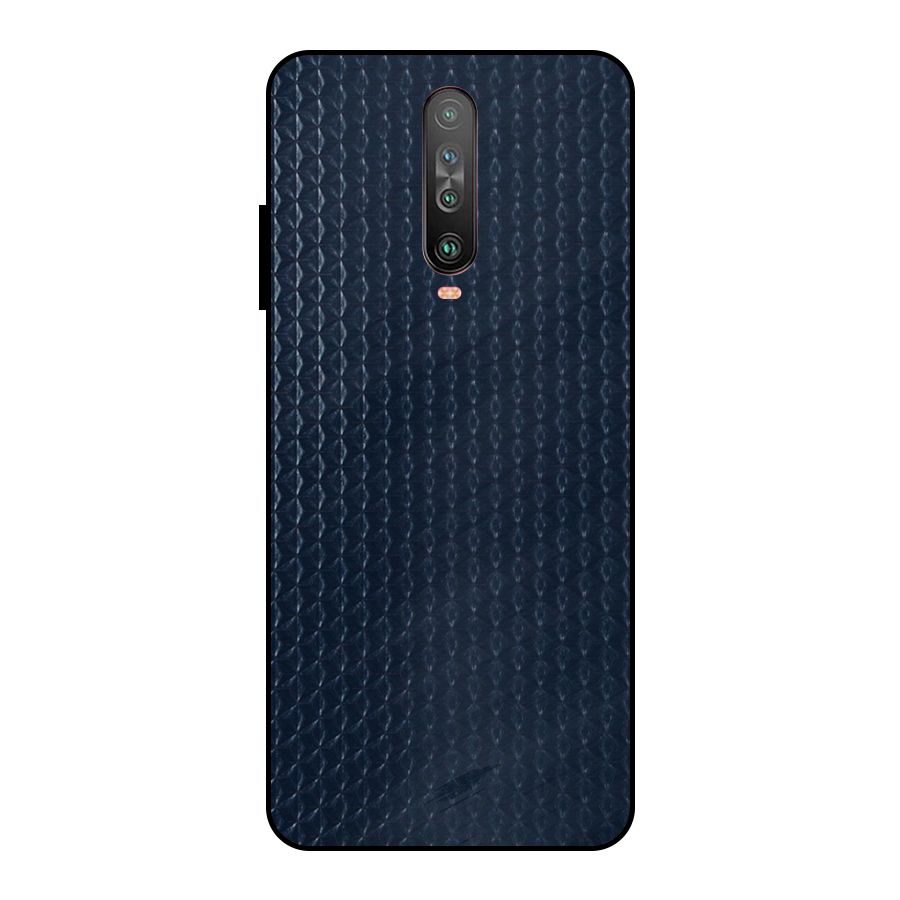 Blue Pattern Metal Back Case for Poco X2