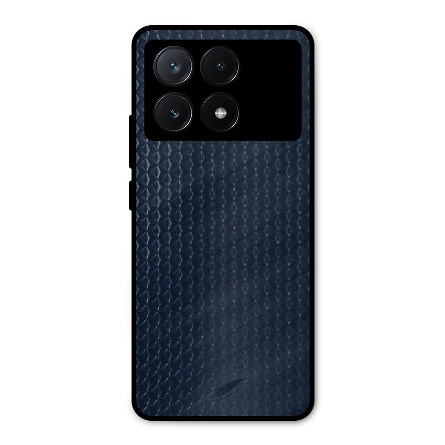 Blue Pattern Metal Back Case for Poco X6 Pro