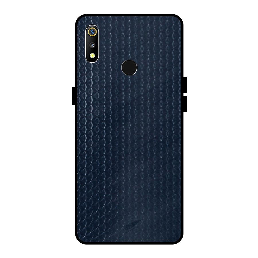 Blue Pattern Metal Back Case for Realme 3