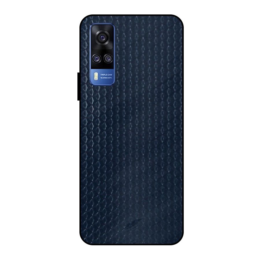 Blue Pattern Metal Back Case for Vivo Y51