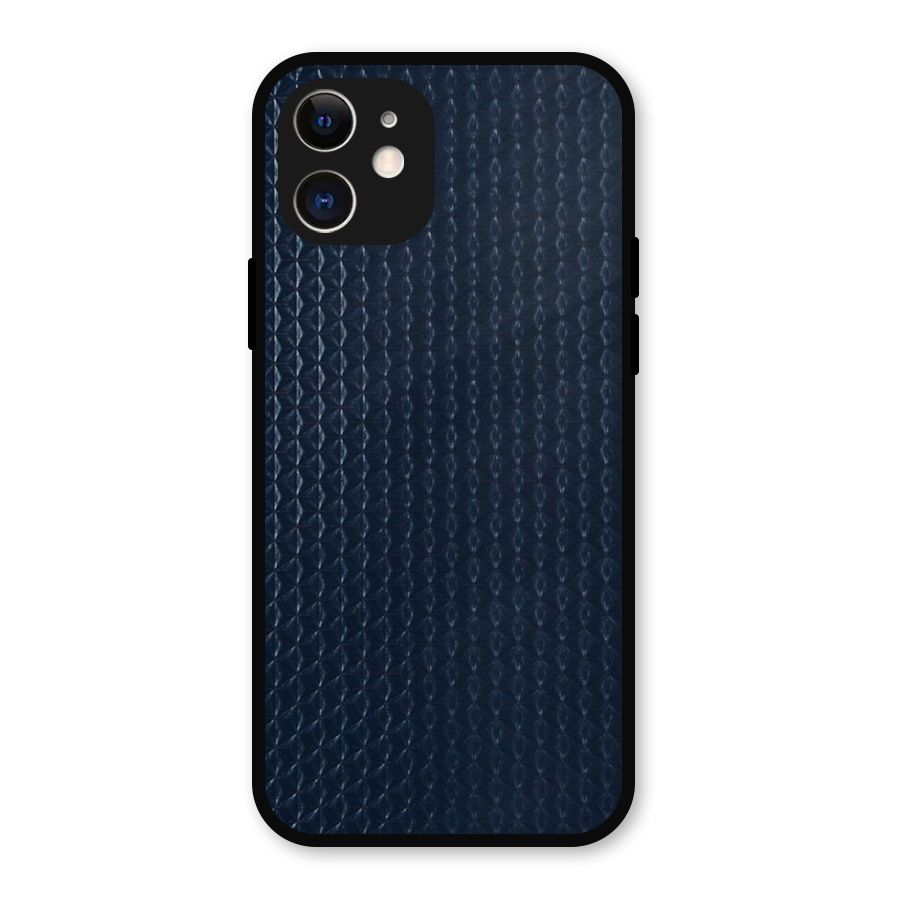 Blue Pattern Metal Back Case for iPhone 12
