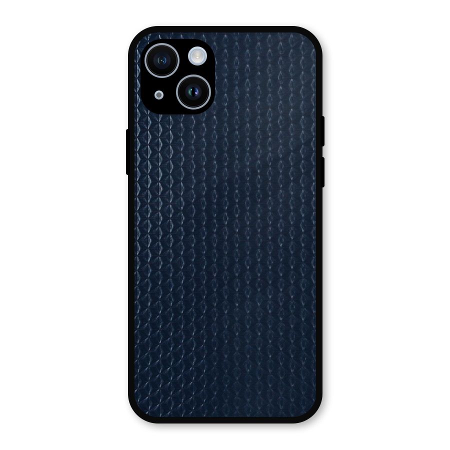 Blue Pattern Metal Back Case for iPhone 14