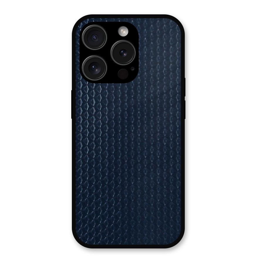 Blue Pattern Metal Back Case for iPhone 15 Pro
