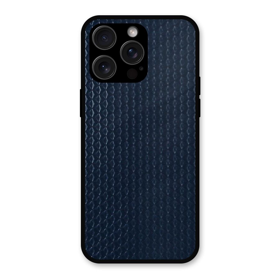 Blue Pattern Metal Back Case for iPhone 15 Pro Max