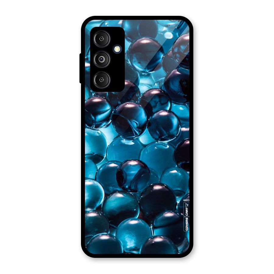 Blue Abstract Balls Glass Back Case for Galaxy M14 5G