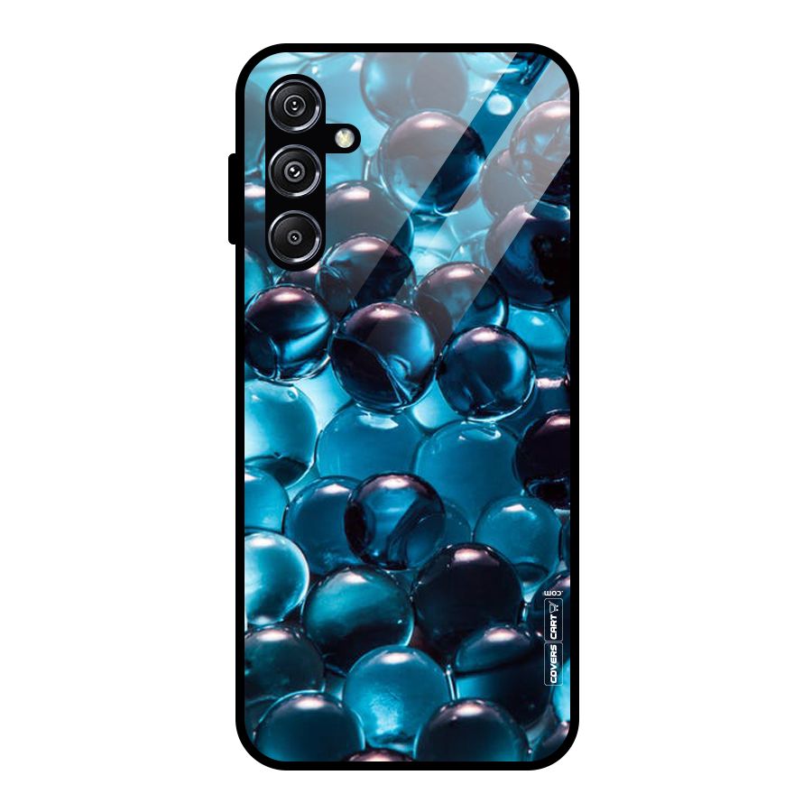 Blue Abstract Balls Glass Back Case for Galaxy M34 5G