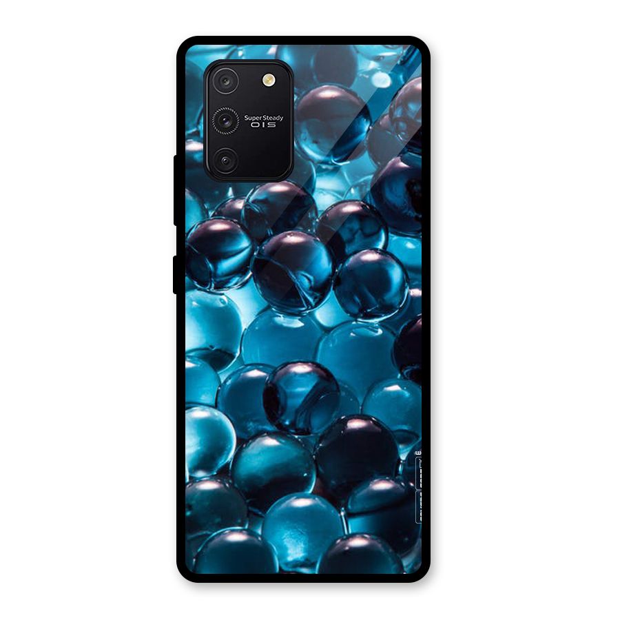 Blue Abstract Balls Glass Back Case for Galaxy S10 Lite