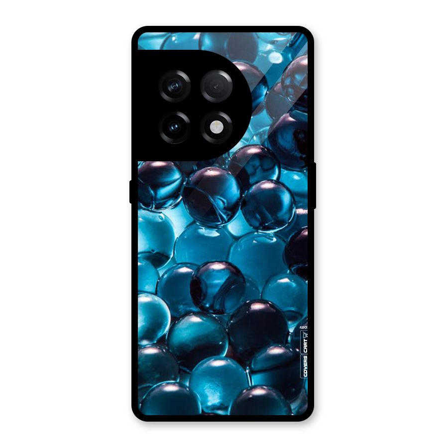 Blue Abstract Balls Glass Back Case for OnePlus 11R