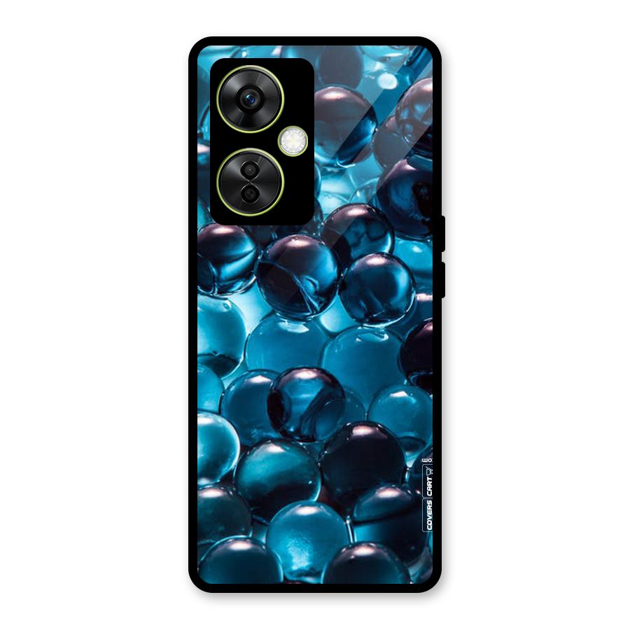 Blue Abstract Balls Glass Back Case for OnePlus Nord CE 3 Lite