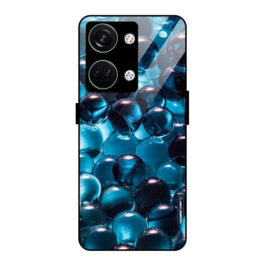 Blue Abstract Balls Glass Back Case for Oneplus Nord 3