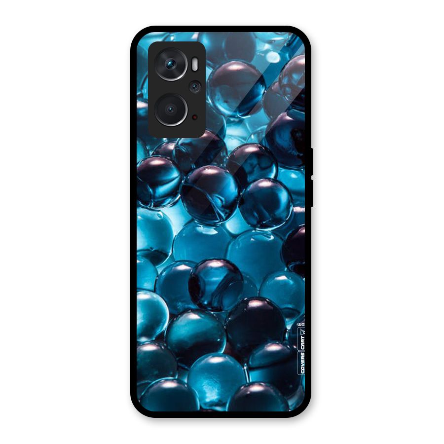 Blue Abstract Balls Glass Back Case for Oppo K10 4G