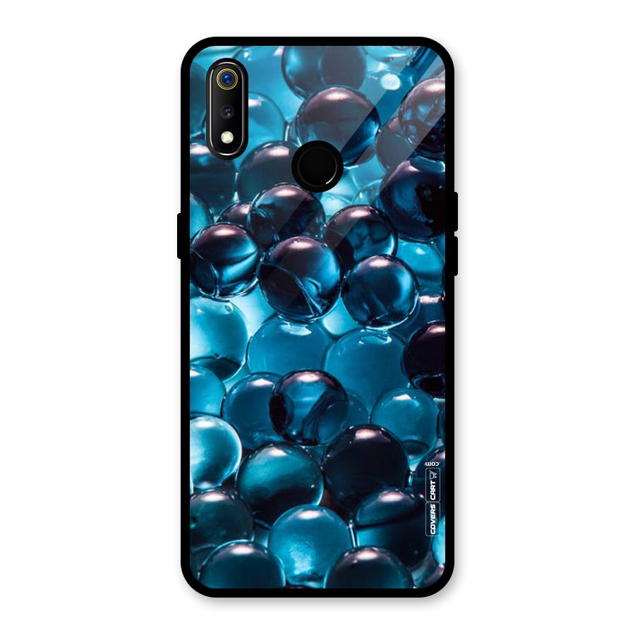 Blue Abstract Balls Glass Back Case for Realme 3i