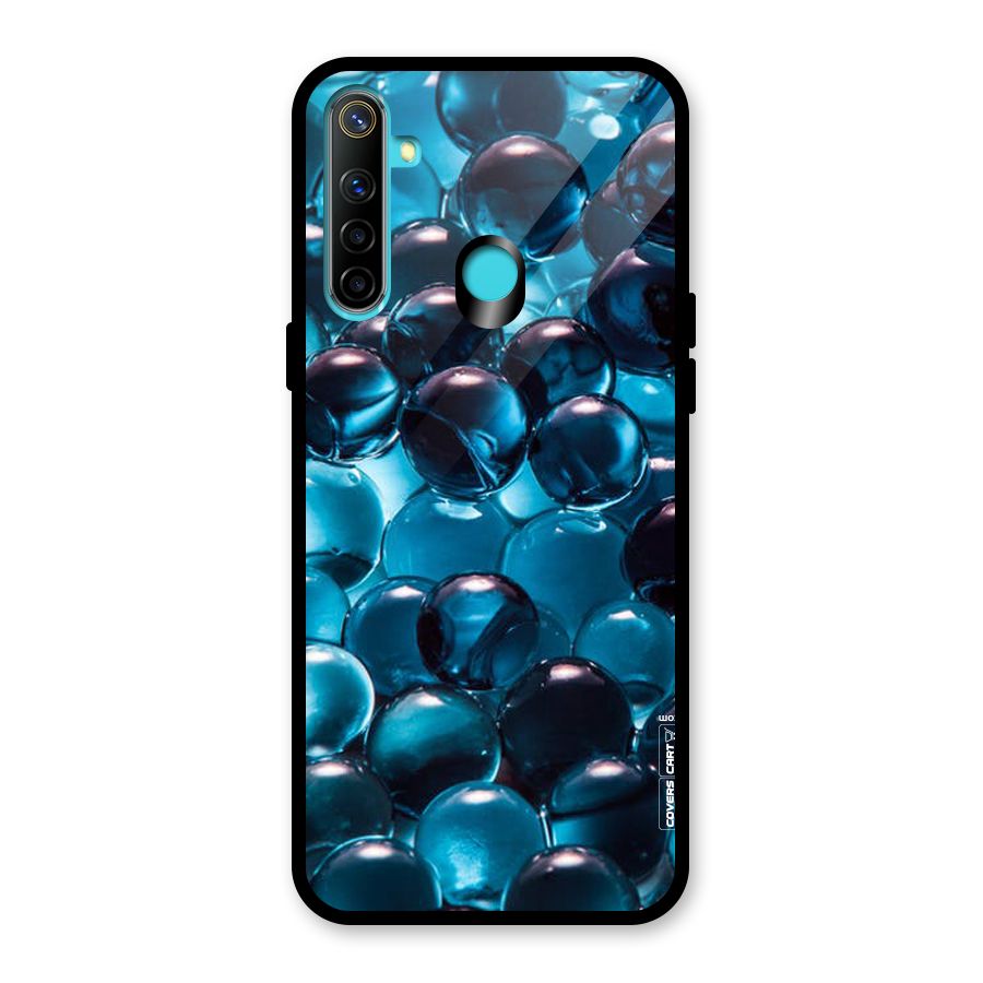 Blue Abstract Balls Glass Back Case for Realme Narzo 10